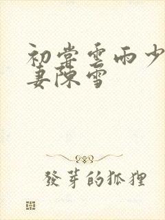 初尝云雨少妇人妻陈雪