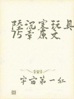 陆沉塞玩具高速75章原文