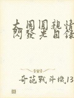 大团圆亲情会闪闪发光目录