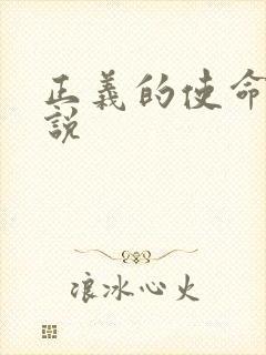 正义的使命 小说