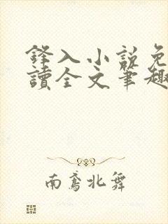 锋入小说免费阅读全文笔趣阁