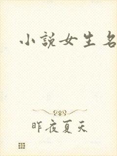 小说女生名字