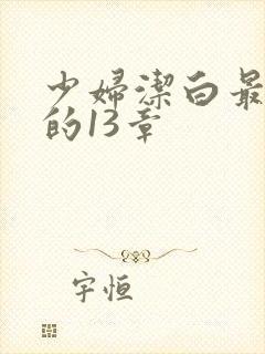 少妇洁白最刺激的13章