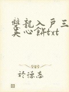 双龙入户三人行夹心饼txt