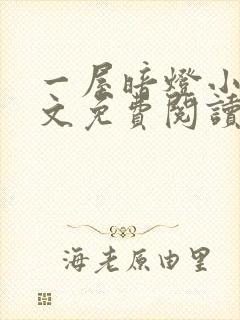 一屋暗灯小说全文免费阅读