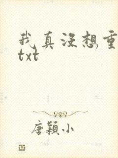 我真没想重生啊txt