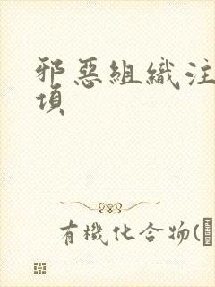 邪恶组织注意事项