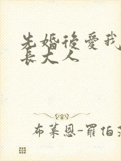 先婚后爱我的市长大人