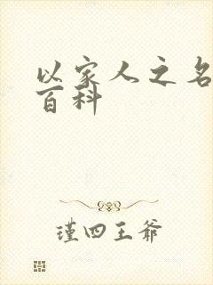 以家人之名百度百科