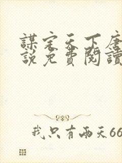 谋定天下唐诚小说免费阅读