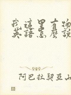 我这里有物资用英语怎么说