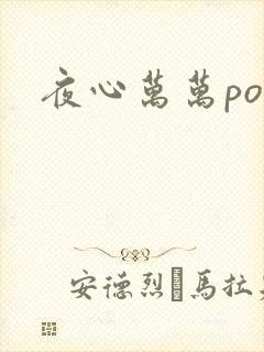 夜心万万po
