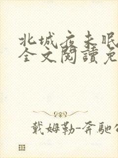 北城夜未眠小说全文阅读免费