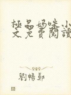 极品妈咪小说全文免费阅读