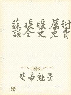 苏暖暖厉衍琛小说全文免费阅读