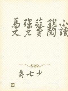 马强苏钥小说全文免费阅读最新章节