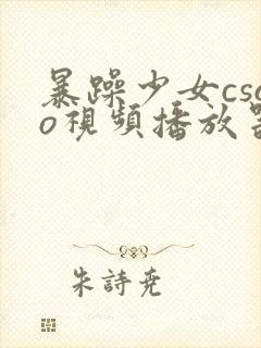 暴躁少女csgo视频播放器推荐