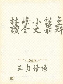 林峰小说免费阅读全文最新章节