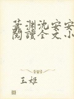 萧渊沈安安免费阅读全文小说