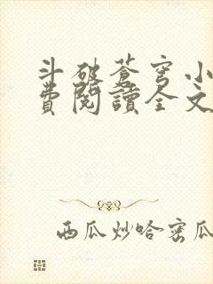 斗破苍穹小说免费阅读全文无弹窗