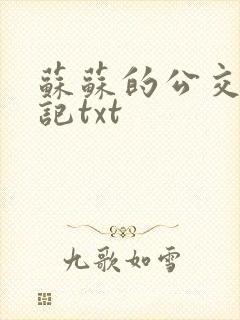 苏苏的公交车日记txt