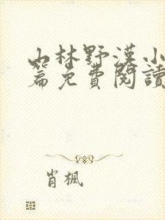 山林野汉小说全篇免费阅读