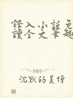 锋入小说免费阅读全文笔趣阁