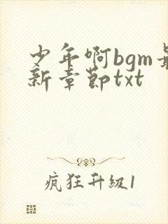 少年啊bgm最新章节txt