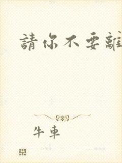 请你不要离开我