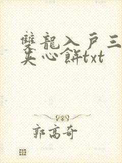 双龙入户三人行夹心饼txt