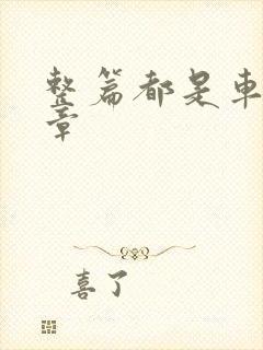 整篇都是车的文章