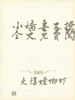 小娇妻又撩又甜全文免费阅读