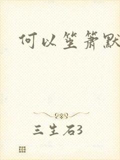 何以笙箫默小说