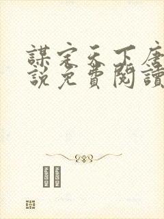 谋定天下唐诚小说免费阅读