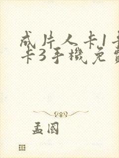 成片人卡1卡2卡3手机免费看