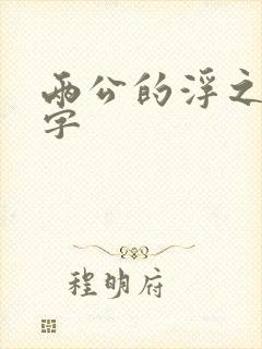 两公的浮之手中字