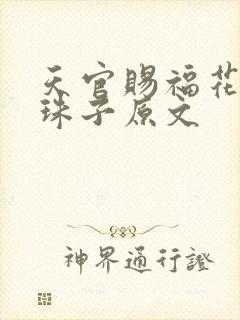 天官赐福花怜塞珠子原文