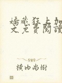 娇藏狂上加狂全文免费阅读笔趣阁