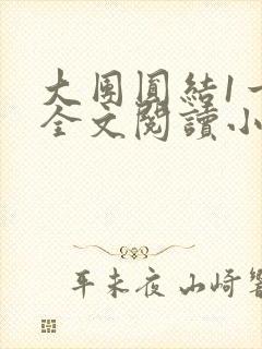 大团圆结1一6全文阅读小说