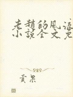 老赵的风流人生小说全文免费阅读