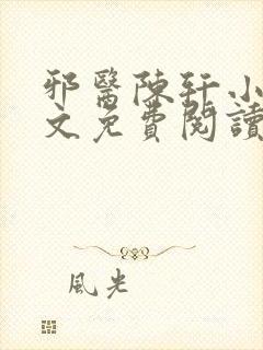 邪医陈轩小说全文免费阅读