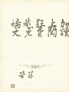 娇藏狂上加狂全文免费阅读笔趣阁