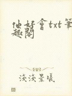 他好会txt笔趣阁