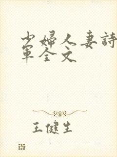 少妇人妻诗雨小军全文