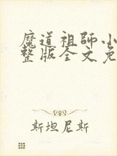 魔道祖师小说完整版全文免费阅读下载