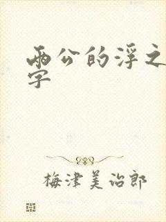 两公的浮之手中字