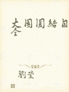 大团圆结目录大全