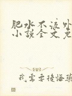 肥水不流外人田小说全文免费阅读1