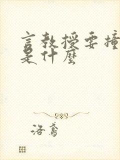 言教授要撞坏了是什么