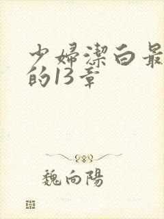 少妇洁白最刺激的13章